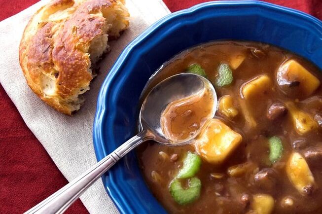soup with bun for gastritis