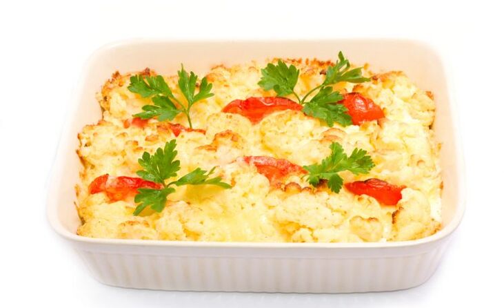 Vegetable casserole a healthy dish for deposits of uric acid salts in the body
